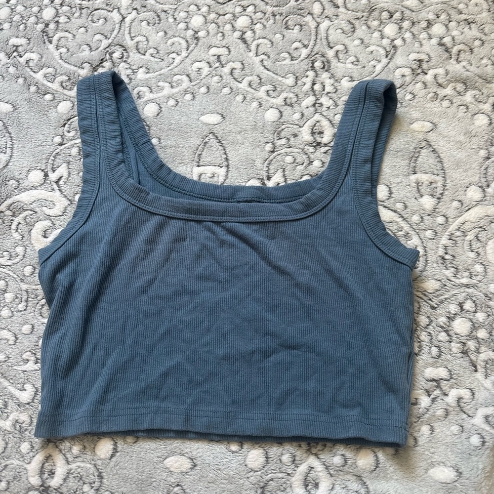 SHEIN Teal Sleeveless Crop Top